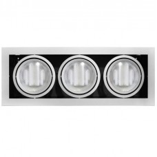 Σποτ AR111 Τριπλό Χωνευτό Κινητό Αλουμινίου Ασημί 3-12326